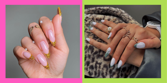 Best French Tip Nails for festive season 2021 - holiday, christmas - featured - Major Mag